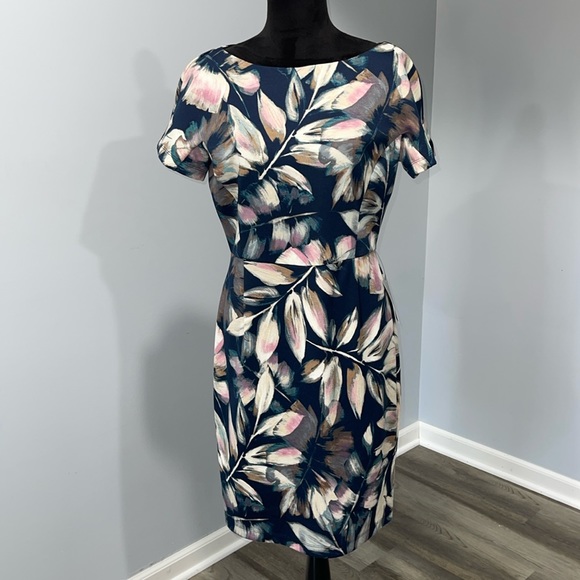 Maggie London Knit dress floral multicolor size 10 NEW - Picture 1 of 16